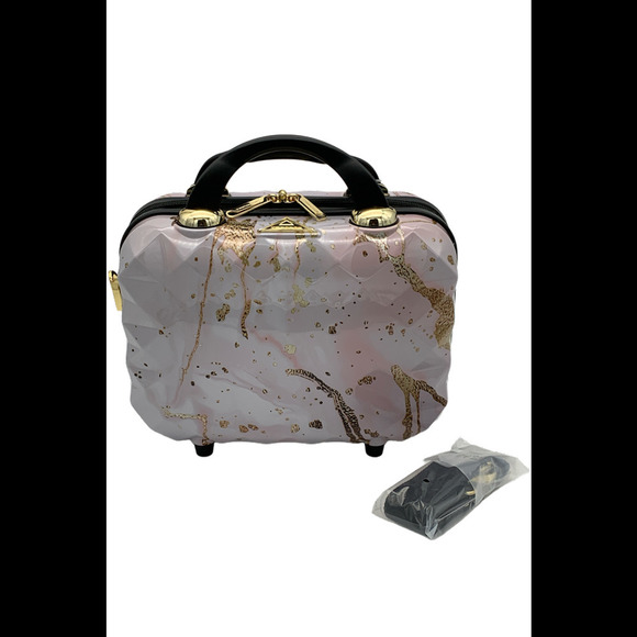 Triforce Hair Triforce Hardside Beauty Case W Interior Panels Rose